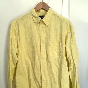 Gitman Vintage Tonal Seersucker in Pale Yellow, XL